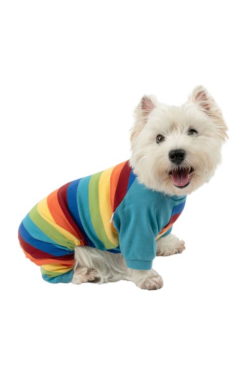 Dog Cotton Striped Matching Family Holiday Pajamas
