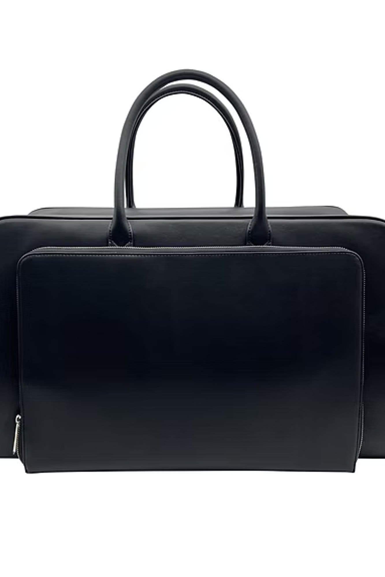 Boaz  Weekender  Leather Duffle Bag, Alternate, color, Black