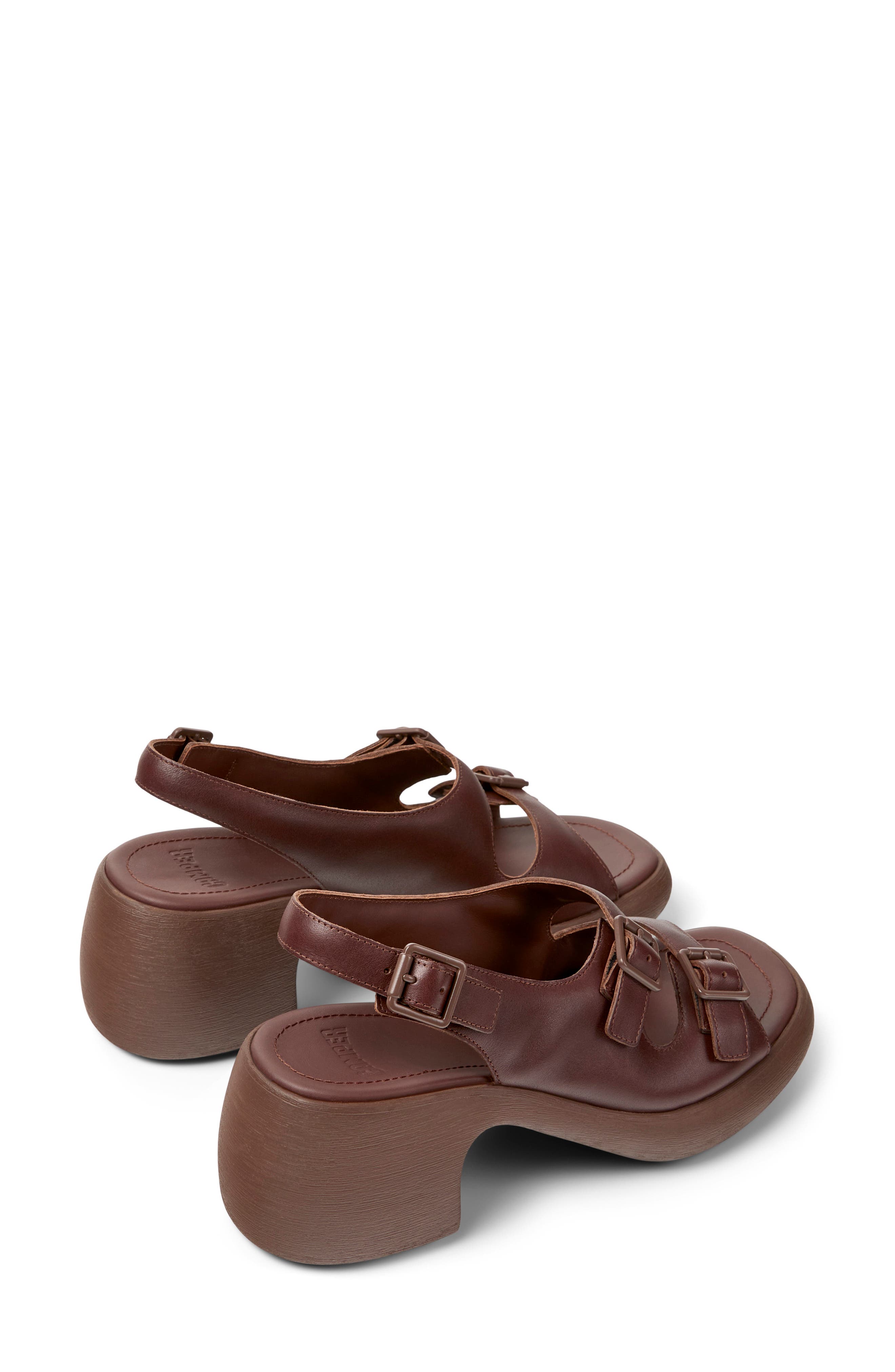 Camper Thelma Slingback Sandal, Alternate, color, Medium Brown