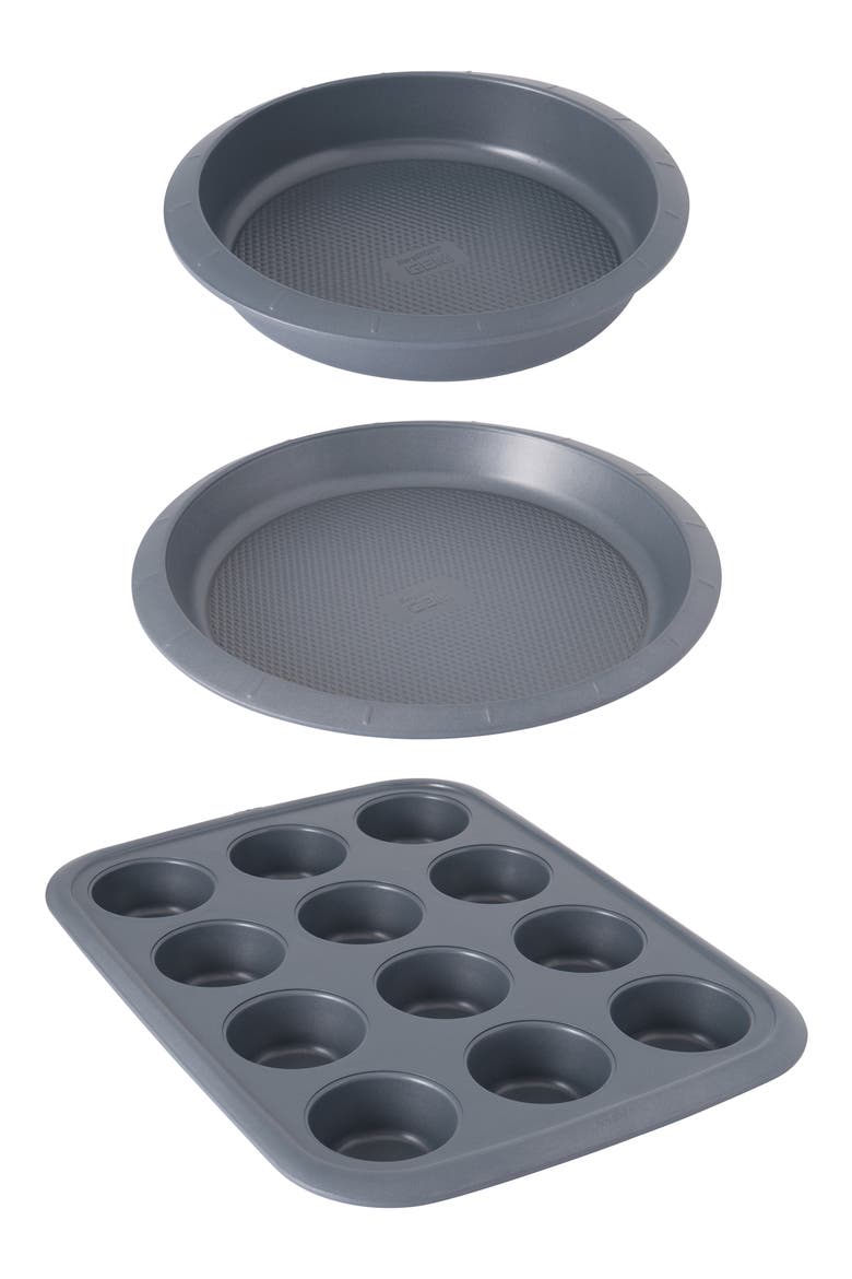 Gem Nonstick Carbon Steel Bakeware 3-Piece Set, Main, color, GREY