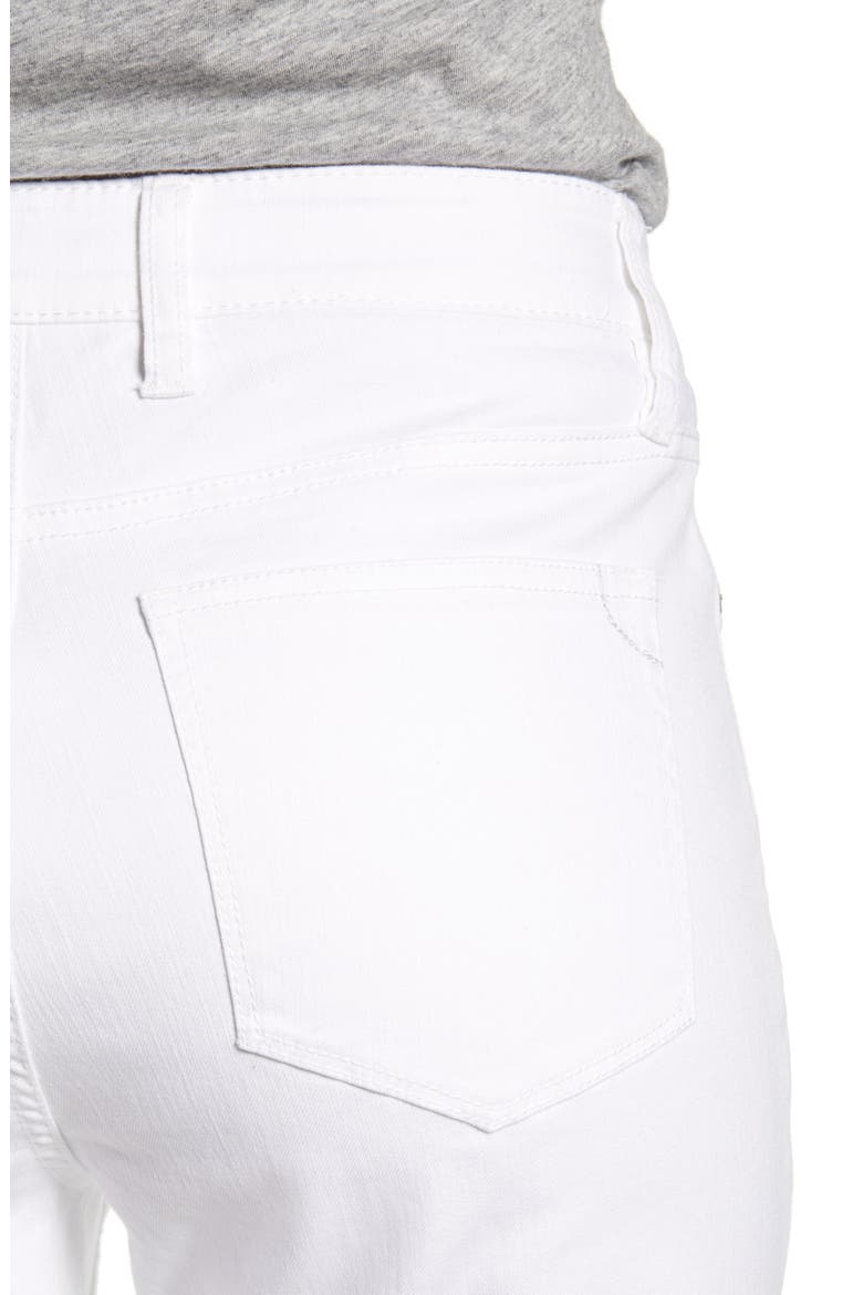 Ella Twill Slim Boyfriend White Jeans, Alternate, color, WHITE