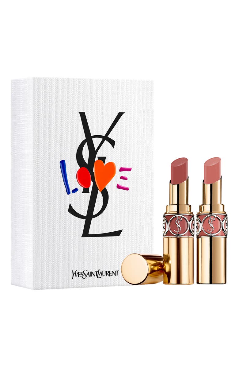 Yves Saint Laurent Rouge Volupté Shine Oil-in-Stick Lipstick Duo USD $78 Value, Main, color, 