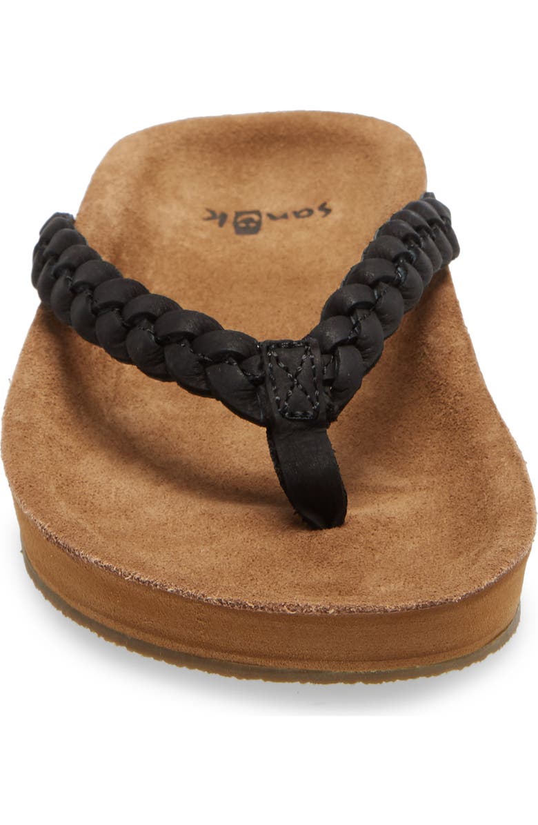Sanuk She Loungy Braid Flip Flop, Alternate, color,