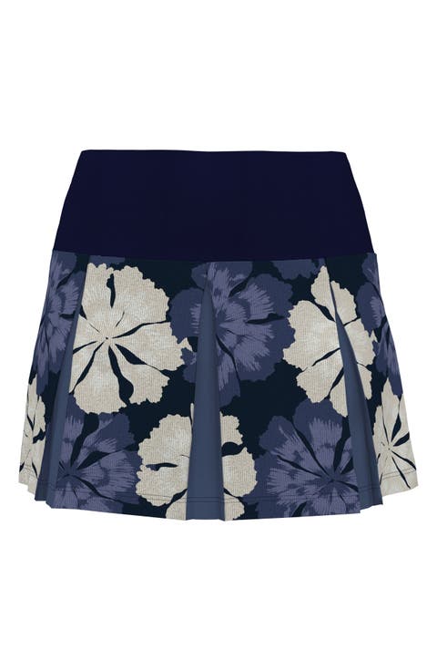 Fuji Floral Ribbed Performance Miniskort