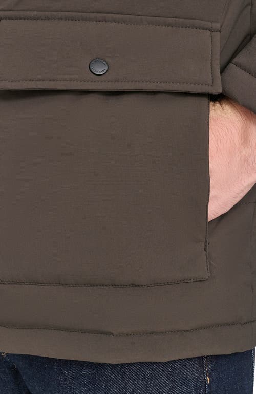 Cole Haan Signature Stretch Crinkle Quilted Jacket In Green