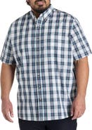 Harbor Bay by DXL Big & Tall Easy-Care Large Plaid Sport Shirt