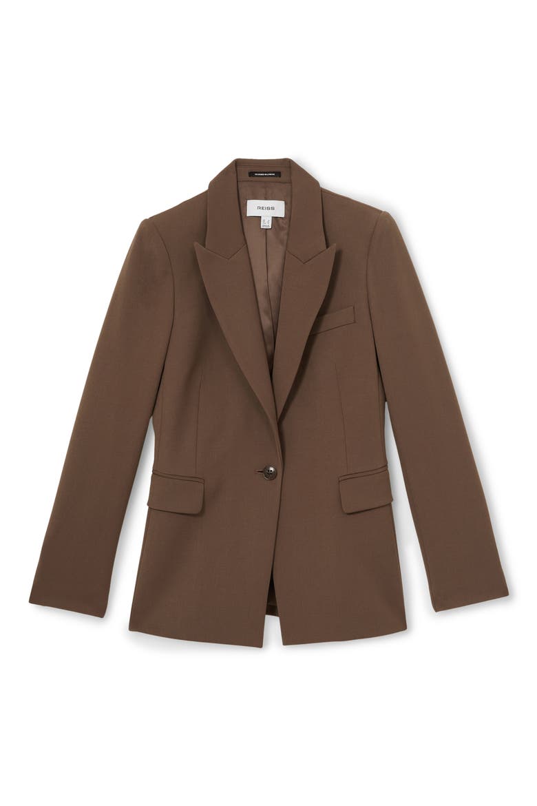Gabi Peak Lapel Blazer, Alternate, color, MINK NEUTRAL