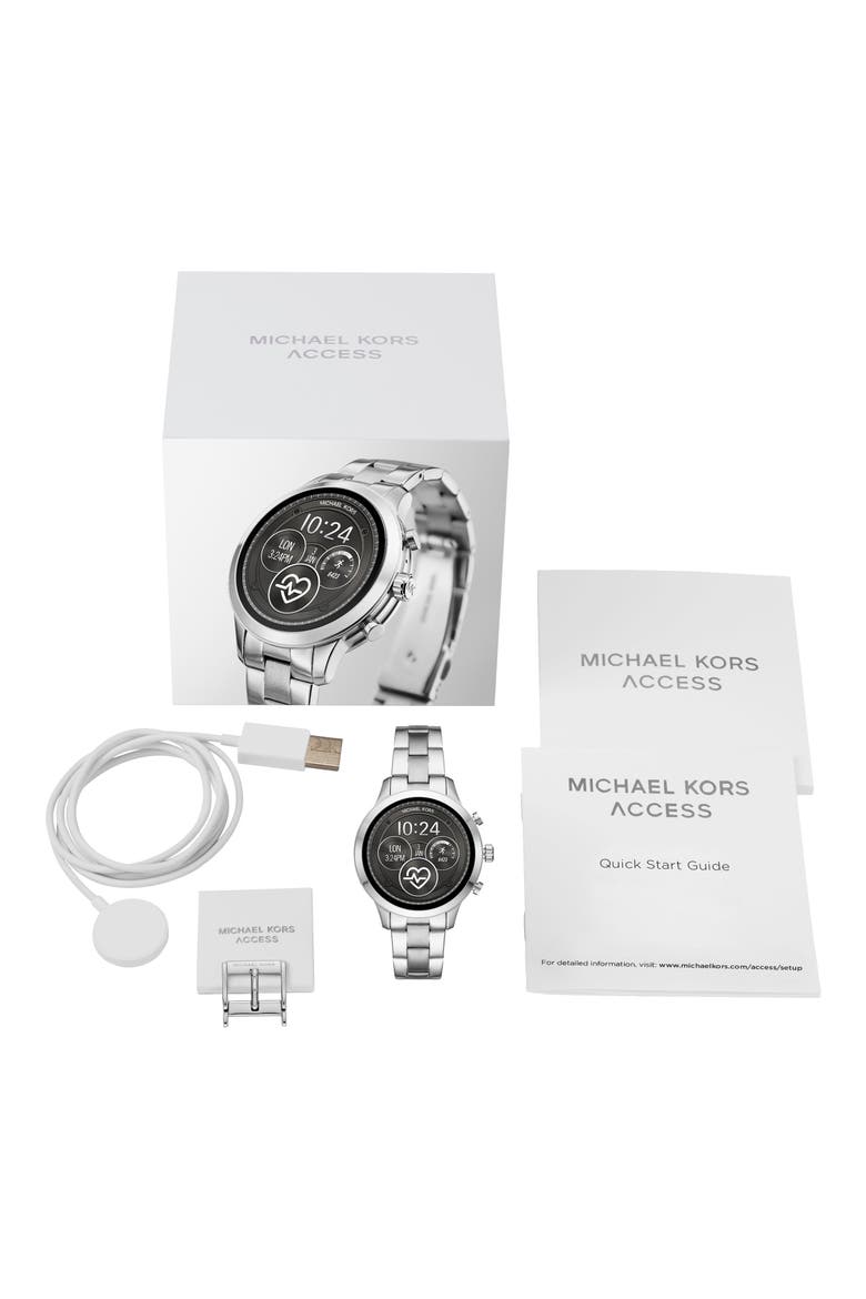 MICHAEL Michael Kors Access Runway Smart Bracelet Watch, 41mm, Alternate, color, SILVER