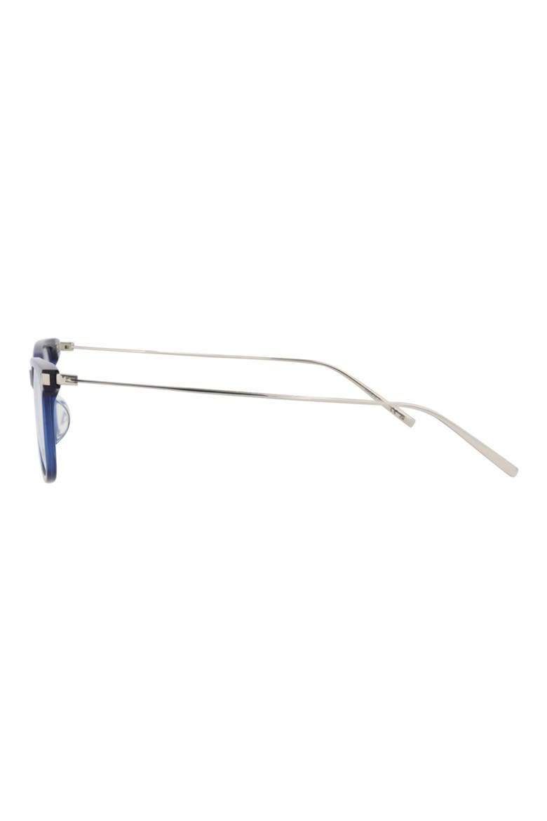 48mm Square Optical Glasses, Alternate, color, BLUE SILVER TRANSPARENT