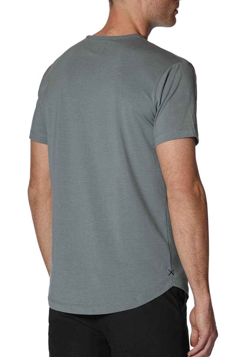 Cuts AO Curve Hem Cotton Blend T-Shirt, Alternate, color, Sage