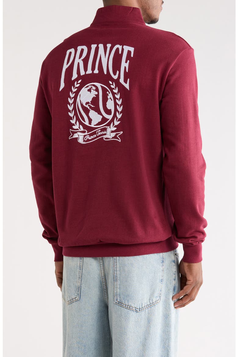 Fleece Quarter Zip Sweatshirt, Alternate, color, BROWN