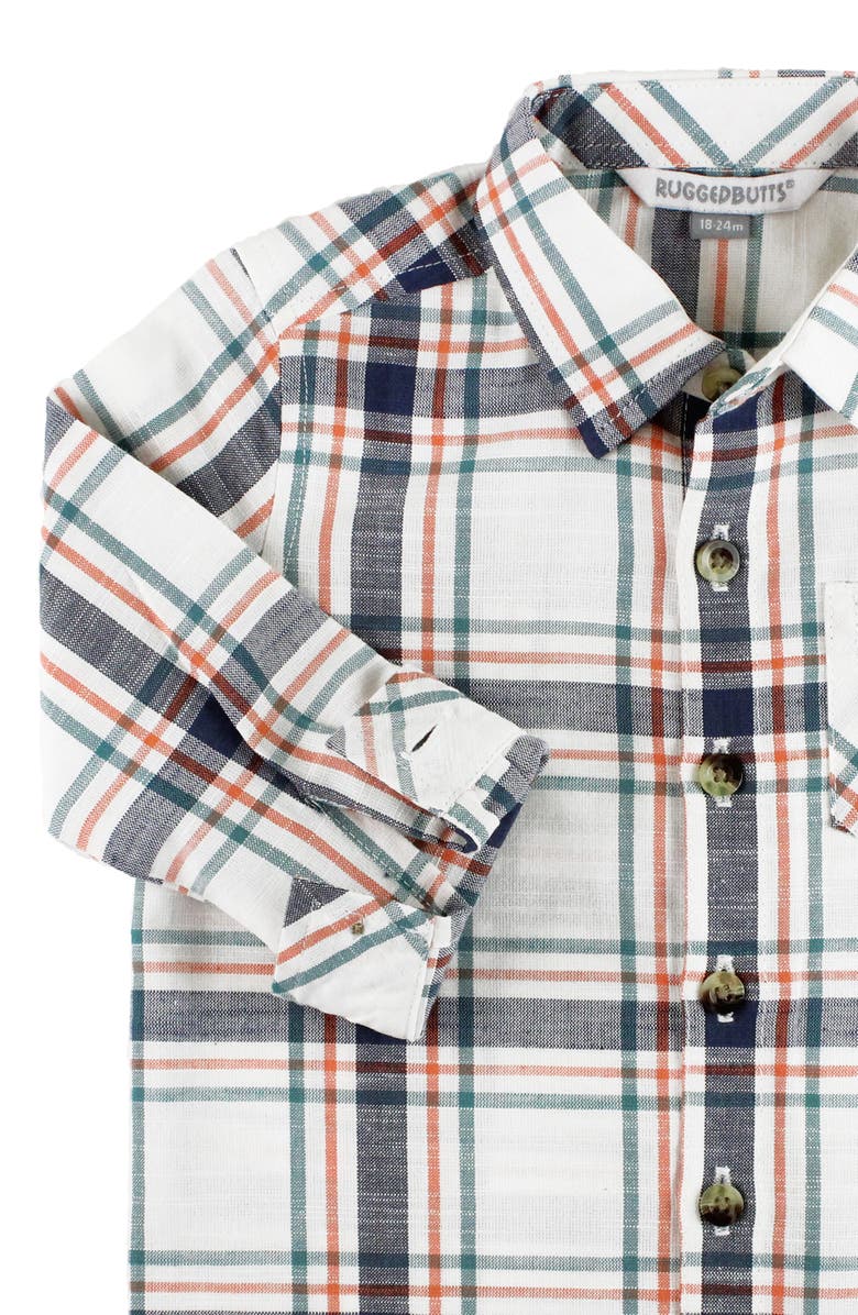 RuggedButts Plaid Button-Up Shirt & Jeans Set, Alternate, color, 