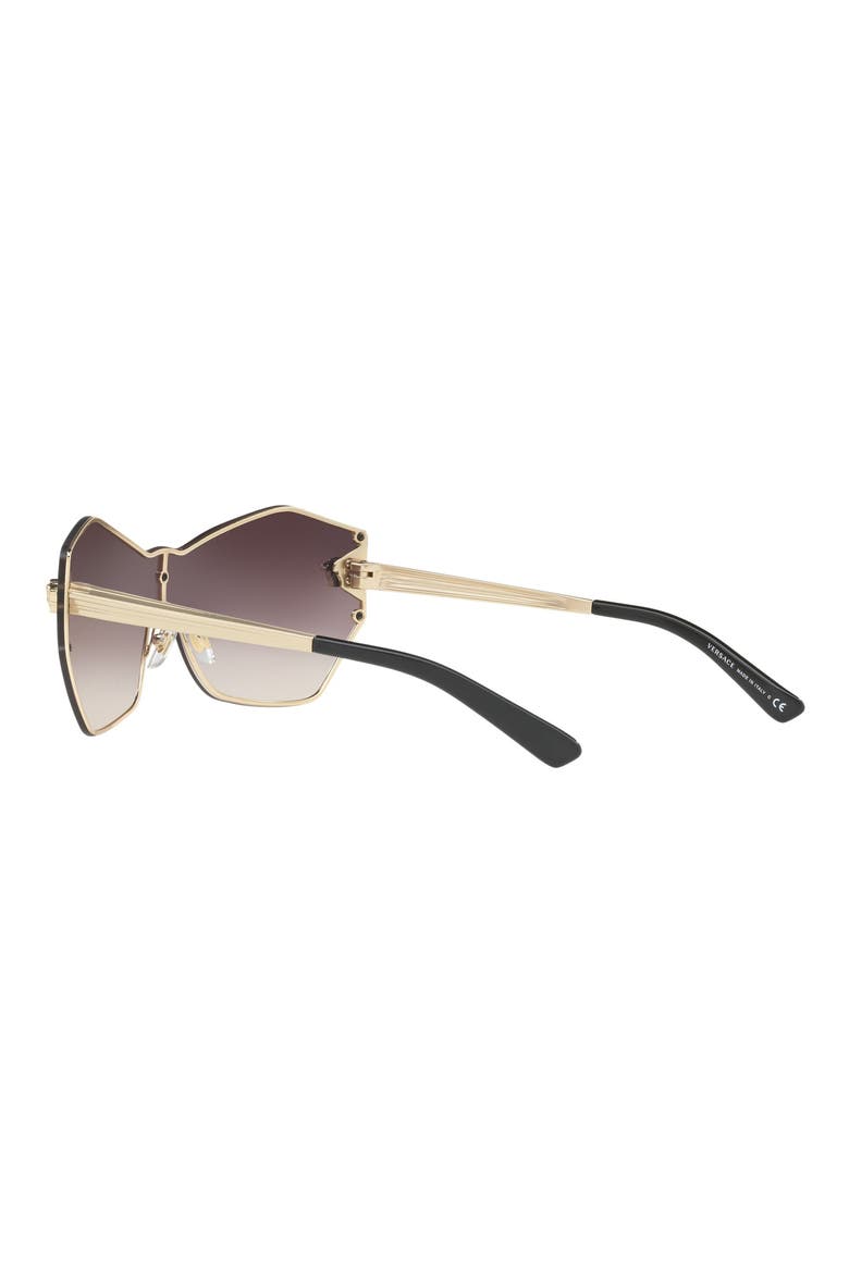 Gradient Shield Sunglasses, Alternate, color, GOLD/ SILVER MIRRORED GRADIENT