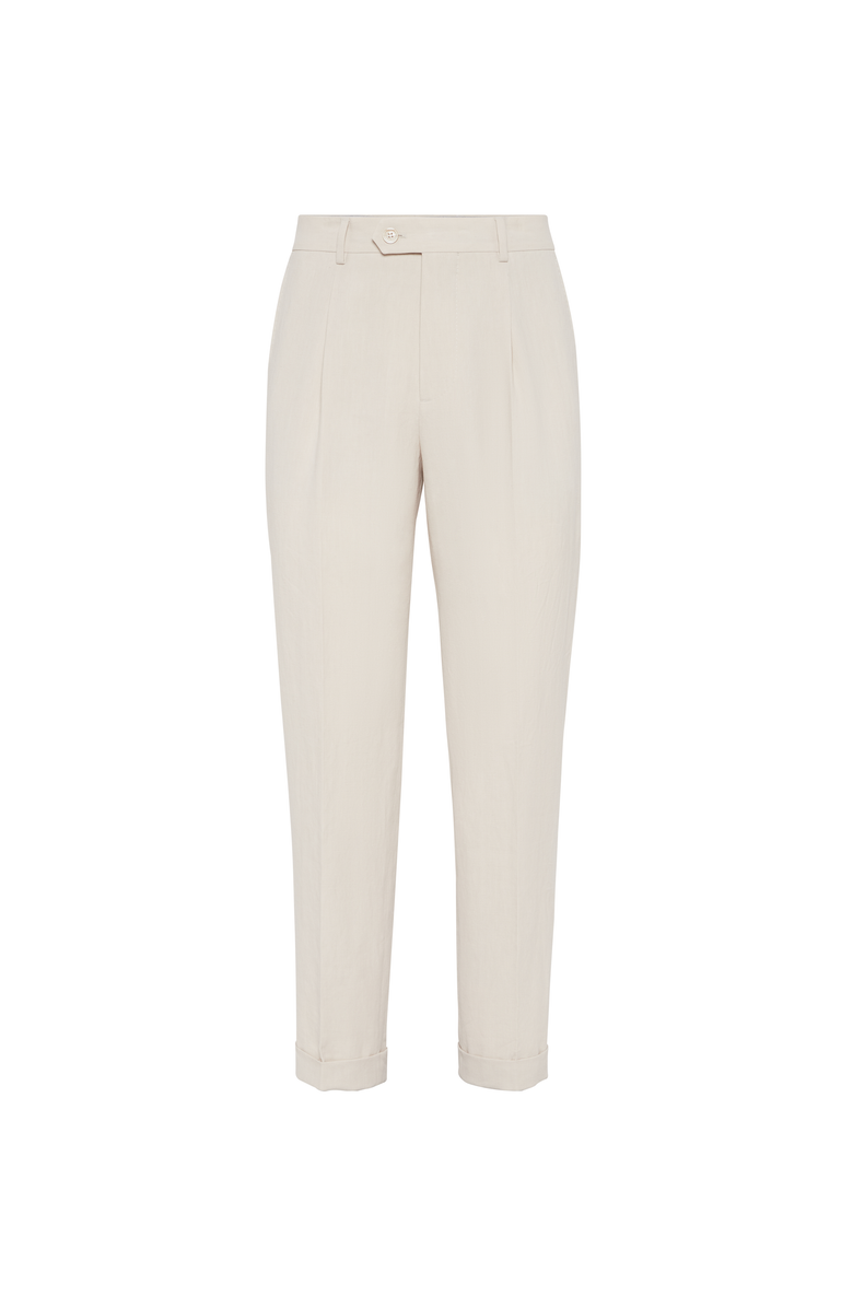 Brunello Cucinelli Leisure fit trousers with pleat, Main, color, 