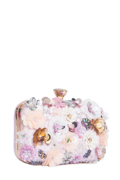 Lauren Lorraine Flower Clutch In Pink