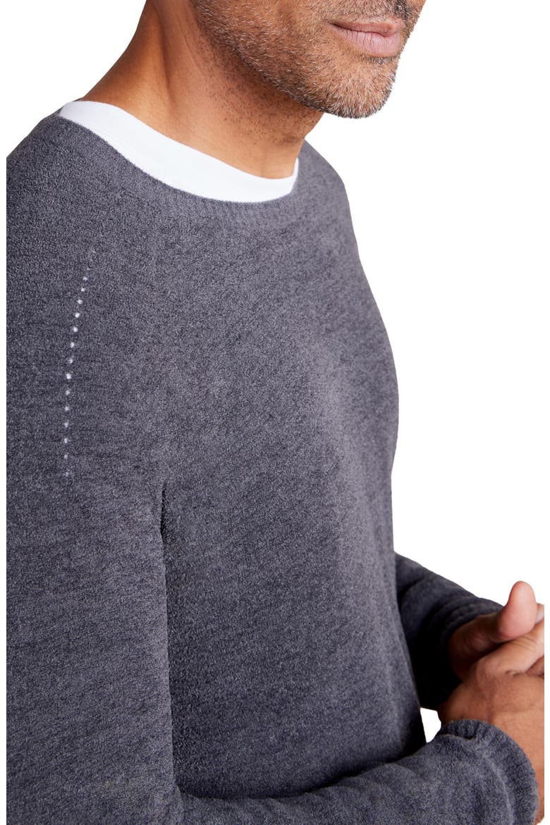 CozyChic™ Lite Raglan Pointelle Sweatshirt, Alternate, color, CARBON