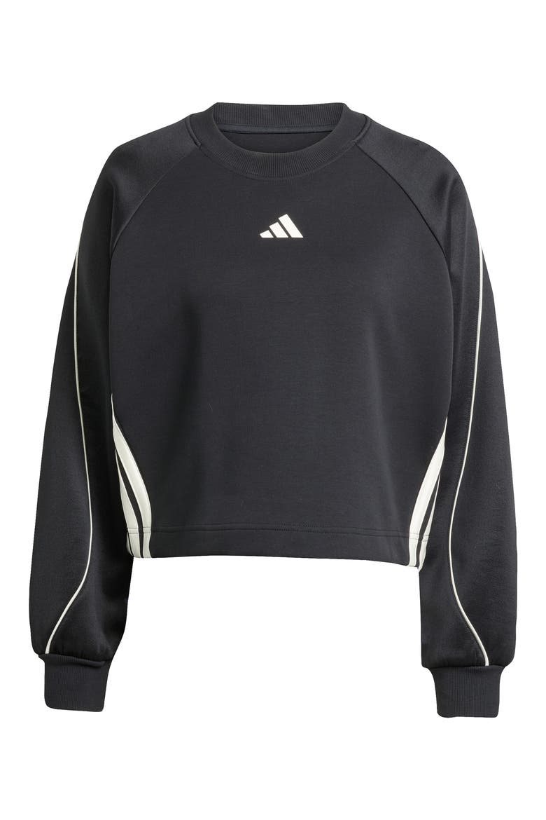 Stadium Crewneck Sweatshirt, Alternate, color, BLACK/ OFF WHITE