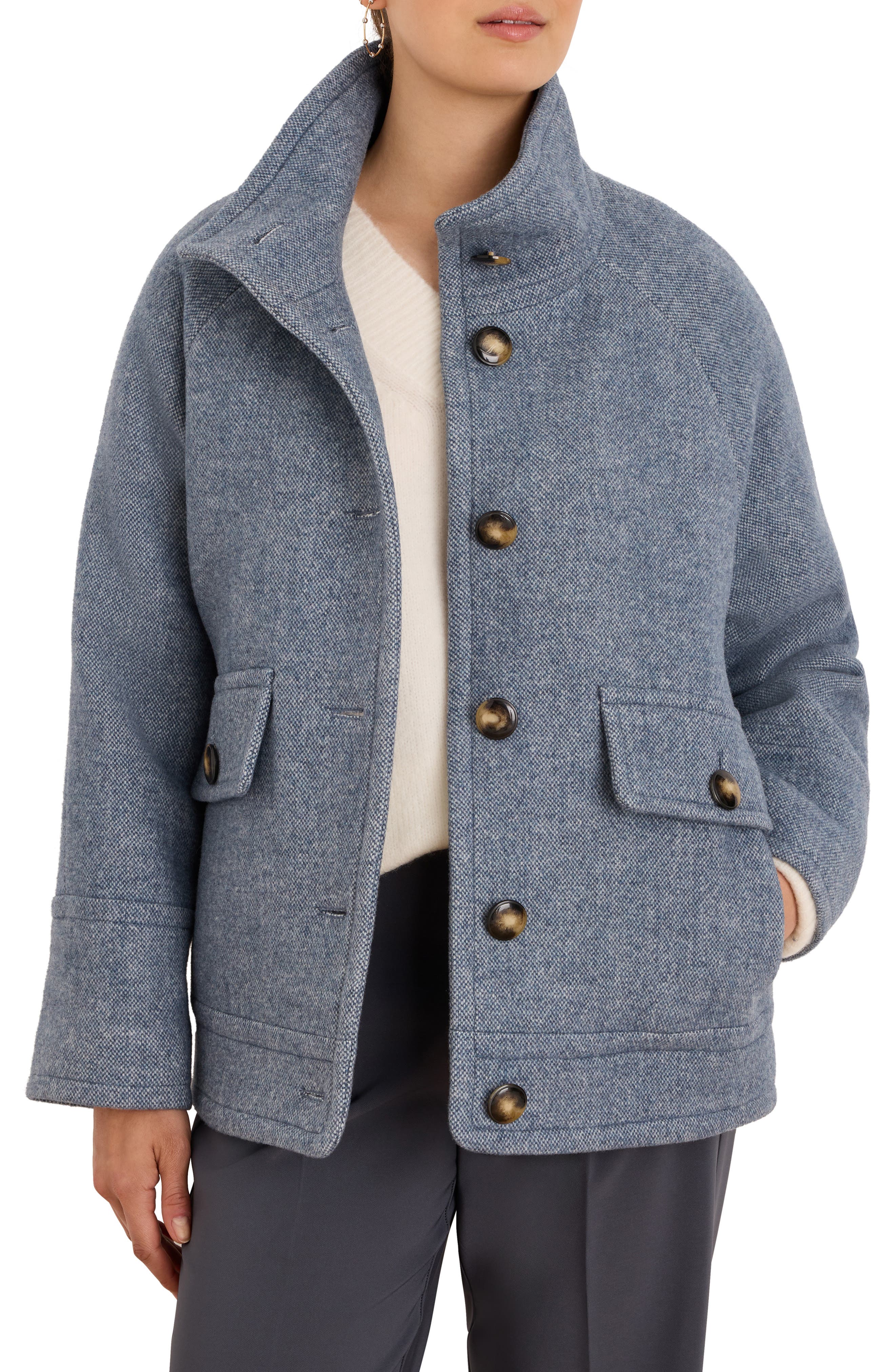 NIC+ZOE Wool & Alpaca Mod Coat (Women) | Nordstrom