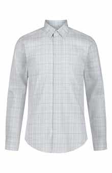 Calvin Klein Kids' Tonal Plaid Long Sleeve Button-Up Shirt