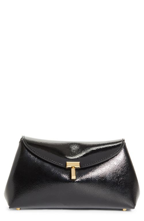 Totême Toteme Mini T-lock Naplak Leather Clutch In Red