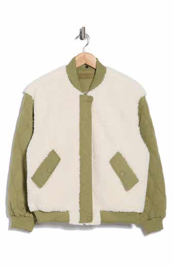 BLANKNYC Mixed Media Bomber Jacket