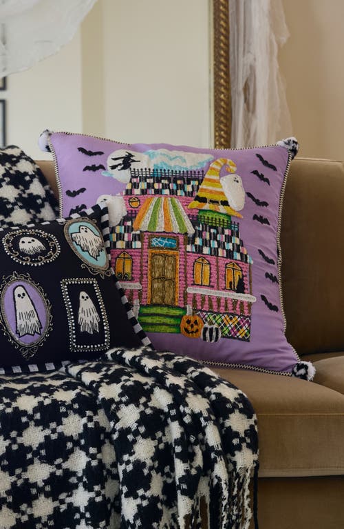 Mackenzie-childs Mackenzie Childs Trick Or Treat House Throw Pillow In Multi