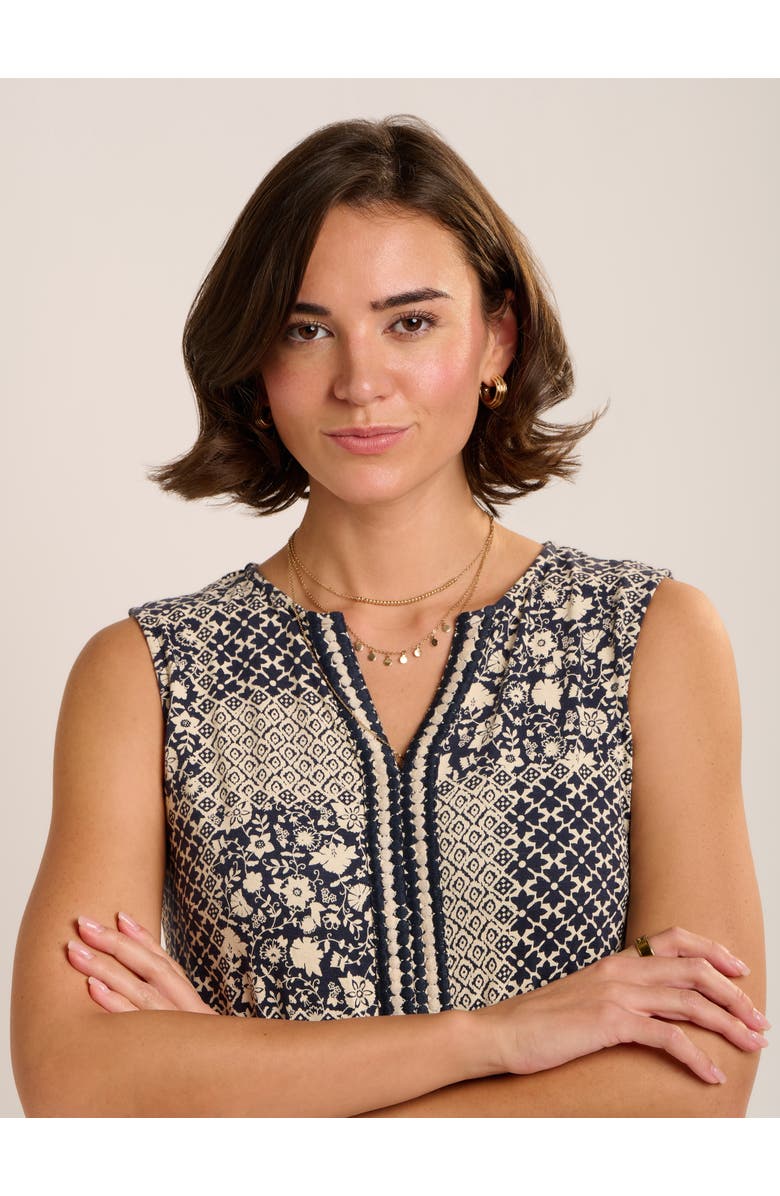 Brakeburn Amanda Printed Jumpsuit, Alternate, color, Navy