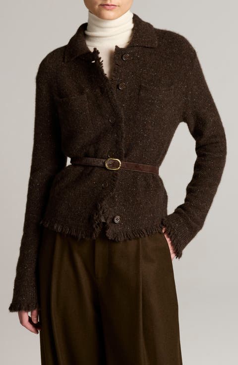 Shrunken Donegal Cashmere Cardigan