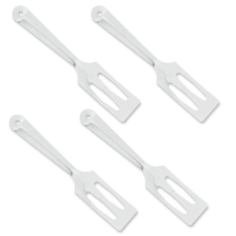 Cutlery Slotted Serving Spoon, Stainless Steel Face, Set of 4