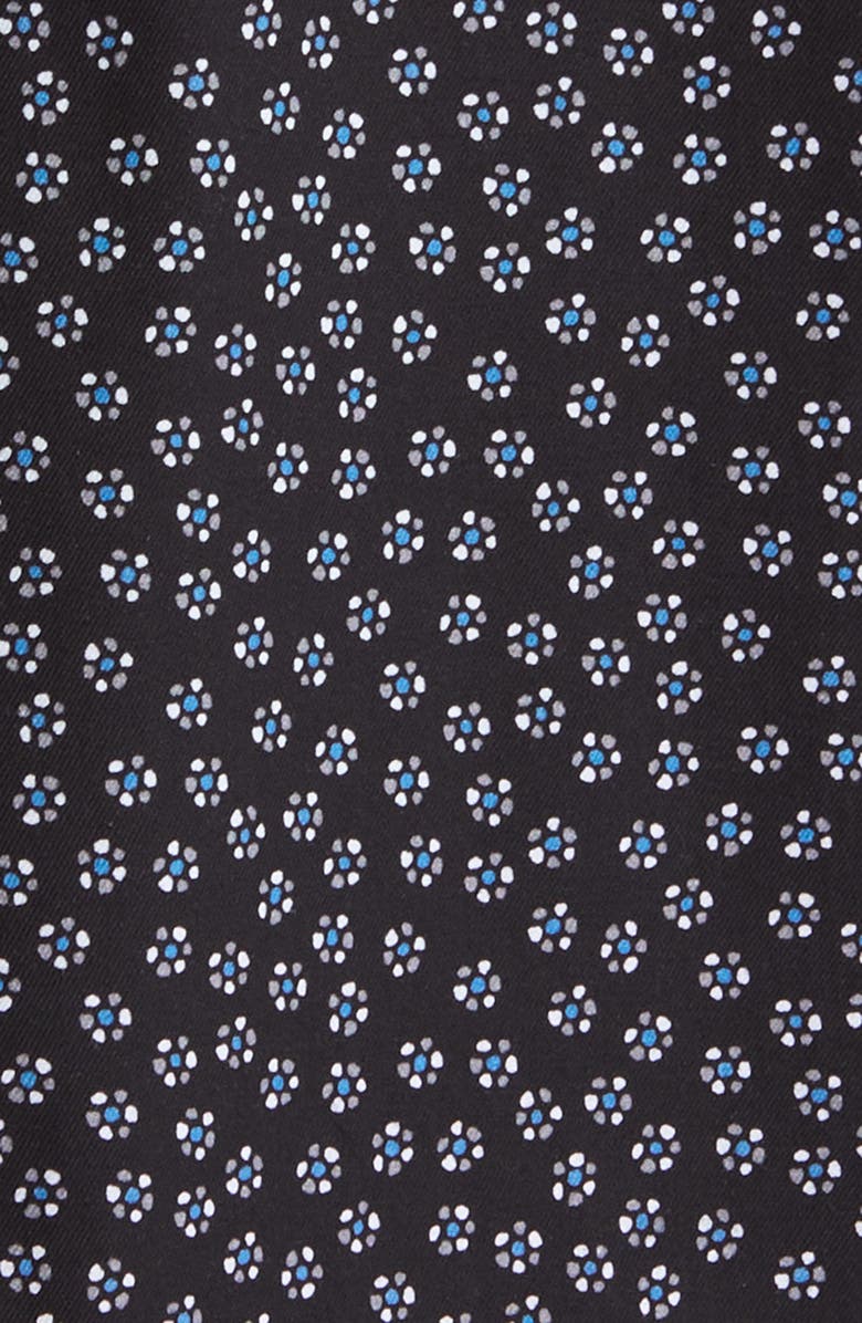 Stone Rose Ditsy Floral Button-Up Shirt, Alternate, color, Black