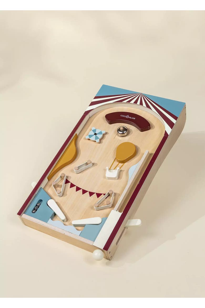 Wooden Play Pinball Machine, Main, color, Multicolor