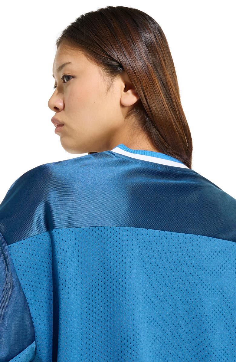 adidas Stadium Mesh T-Shirt, Alternate, color, Dusky Petrol/ Ray Blue/ White