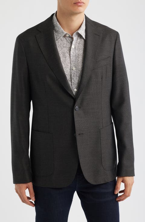 Hanry Slim Fit Brown Slub Virgin Wool Sport Coat