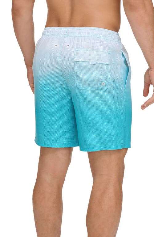 Calvin Klein Core Volley Gradient Dot Swim Trunks In Atlantis