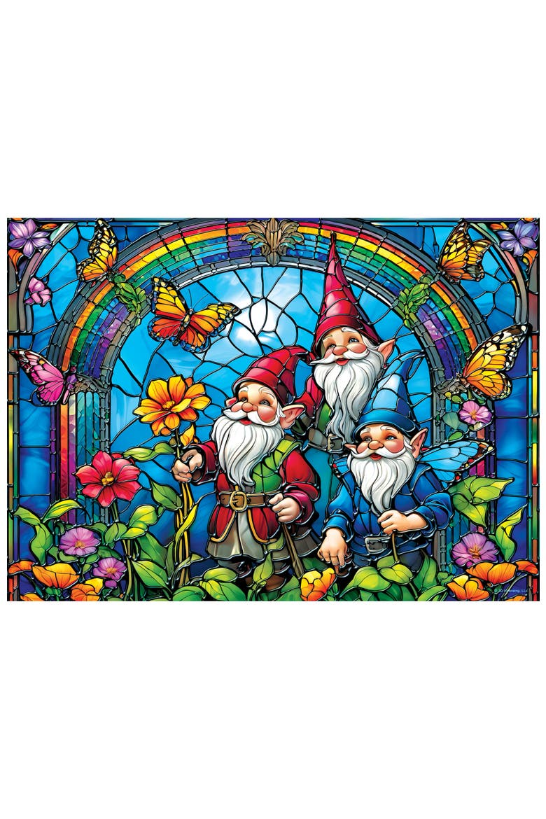 Gnomish Delight 1000 Piece Jigsaw Puzzle, Alternate, color, Multicolor