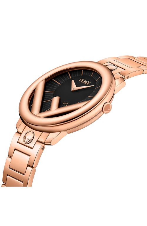 Fendi 36mm Iprg Blk Dial Rsg Bra In Gold