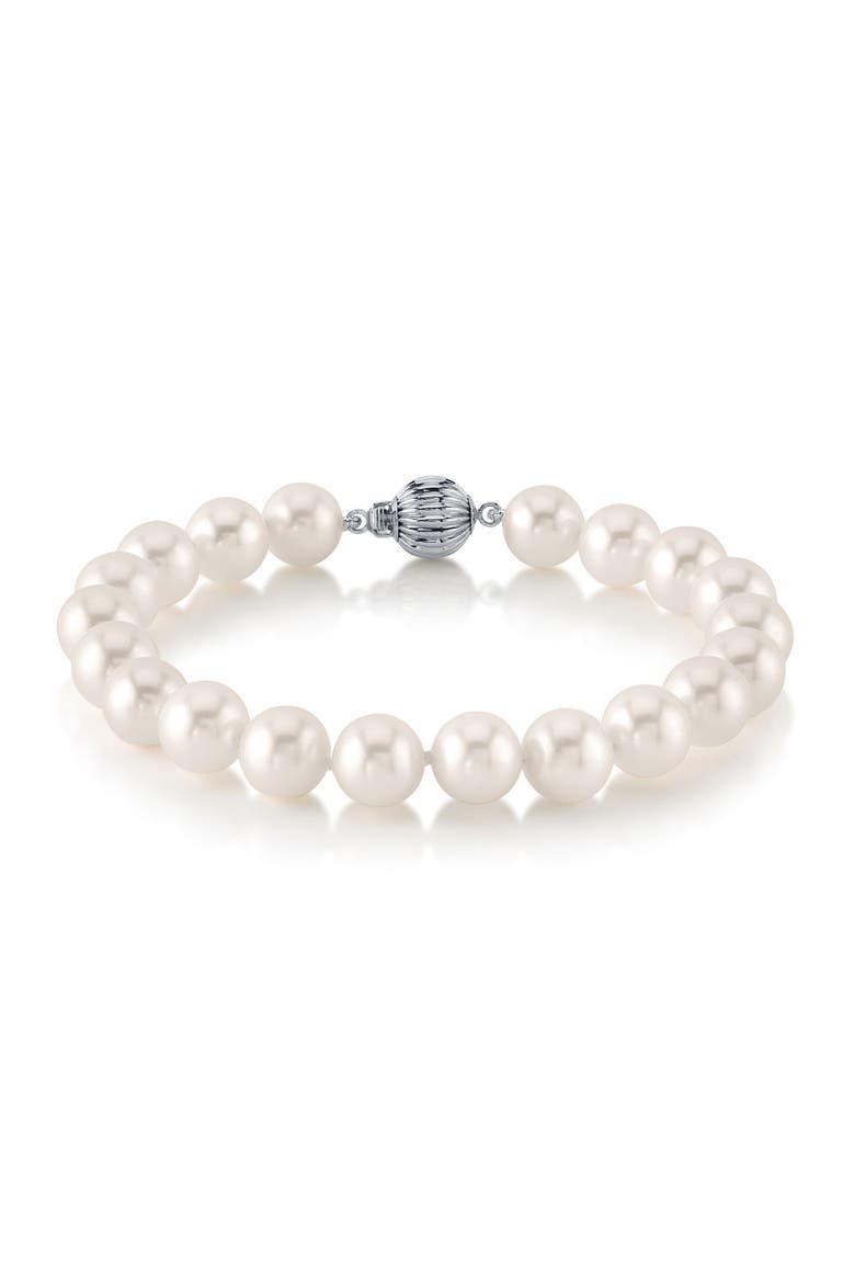 7.5-8.5mm White Freshwater Pearl Bracelet - AAA Quality, Main, color, White Pearls