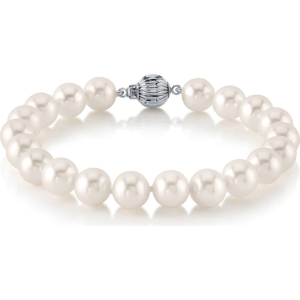 The Pearl Source 7.5-8.5mm White Freshwater Pearl Bracelet - AAA Quality in White Pearls at Nordstrom
