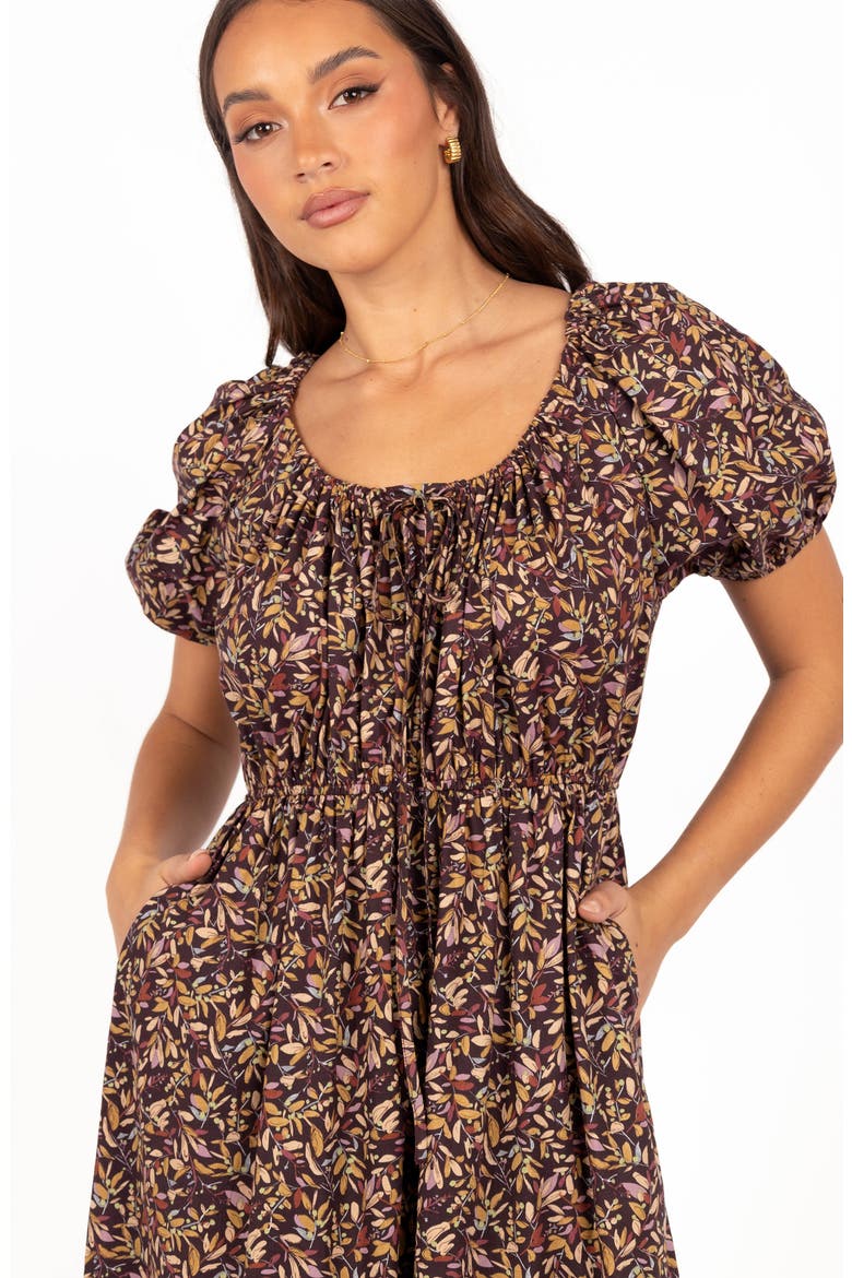 Juliana Floral Cotton Maxi Dress, Alternate, color, PLUM FLORAL