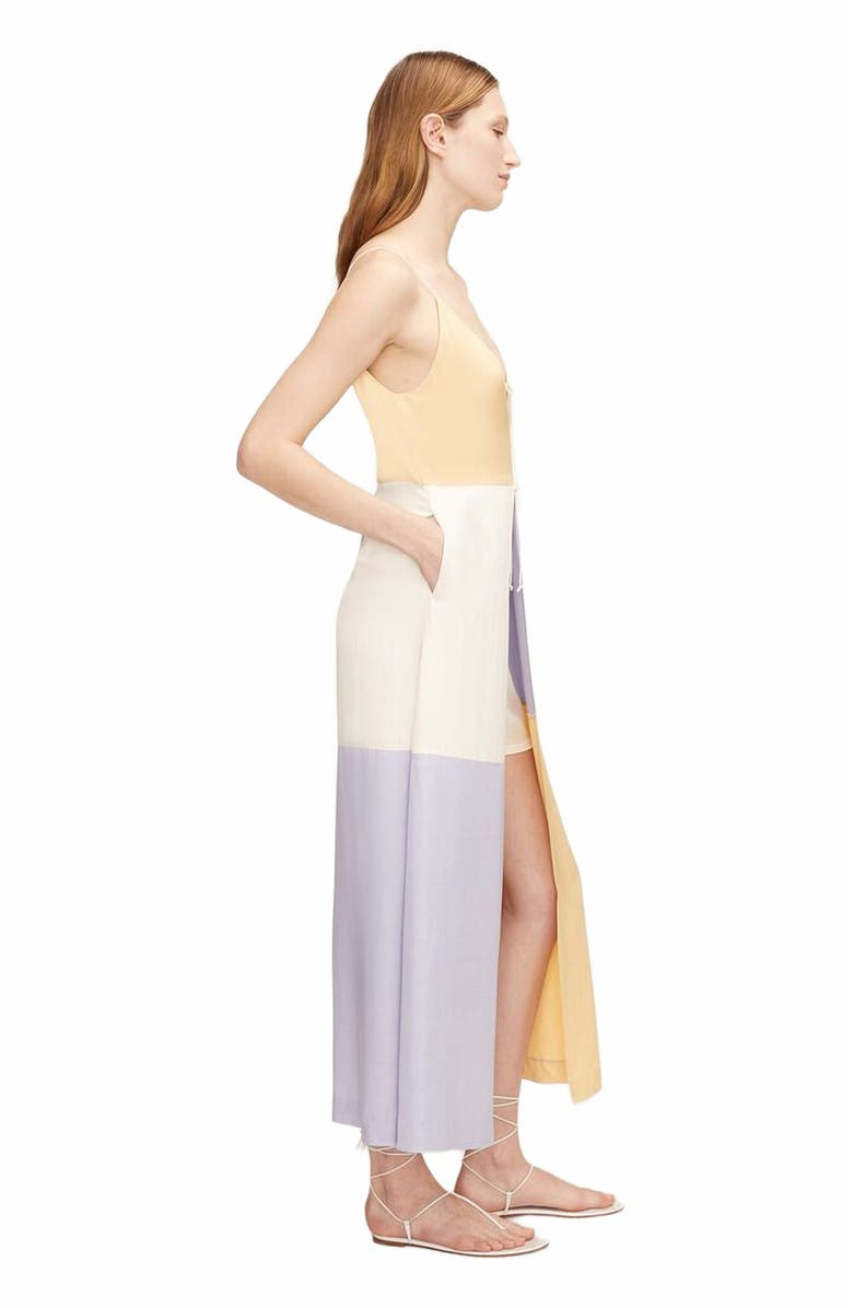 Rebecca Taylor Color-Blocked Twill Dress, Alternate, color, Colorblock Sorbet Combo