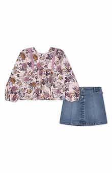 Levi's Kids' Boho Top & Denim Skirt Set