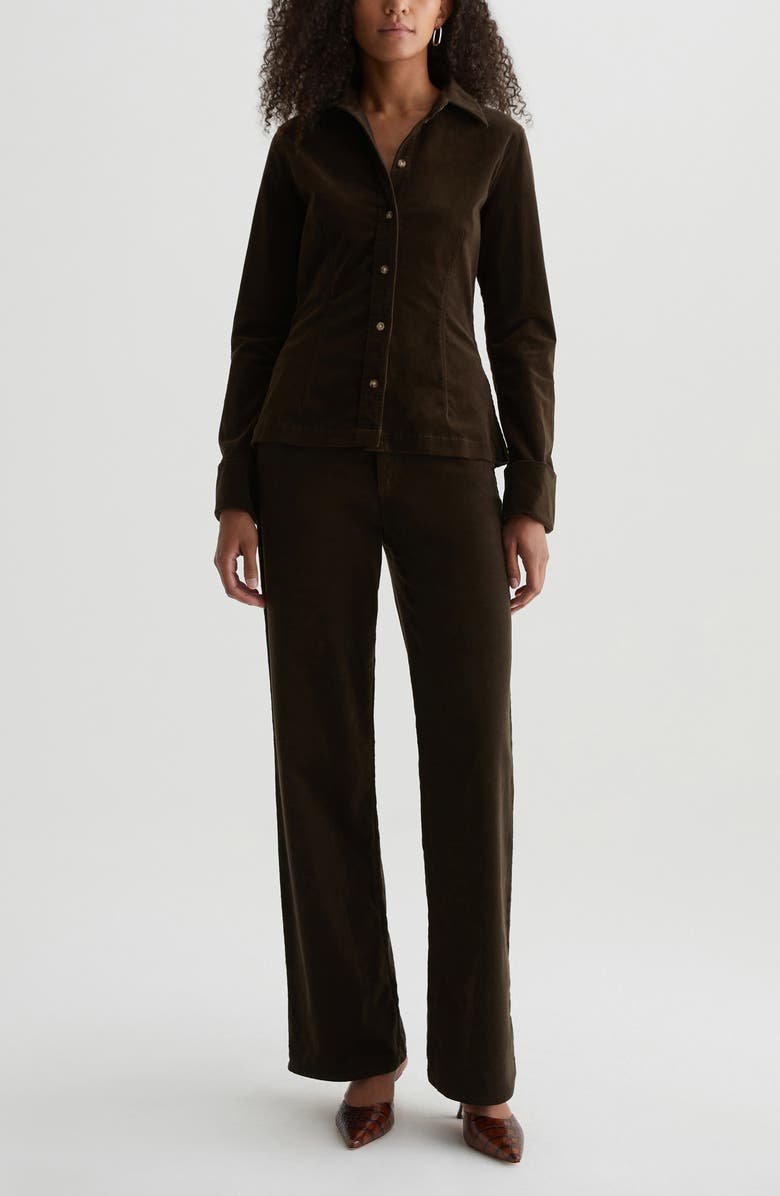 AG Cheryl Stretch Velveteen Shirt Jacket, Alternate, color,