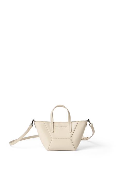 【BRUNELLO CUCINELLI】 Leisure Small canvas clutch Leisure Small canvas clutch in beige - Brunello Cucinelli
