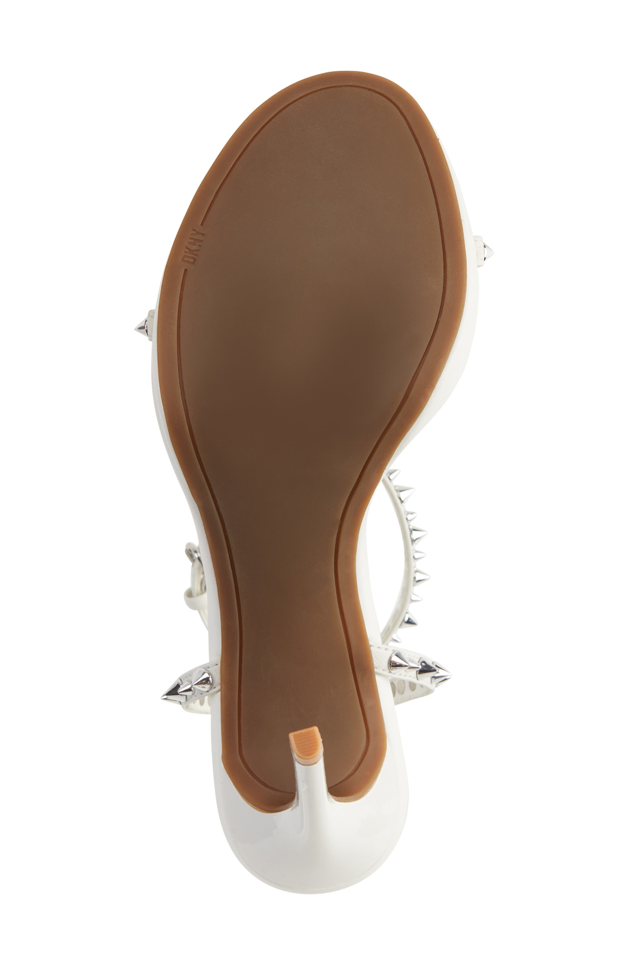 DKNY Dacia Ankle Strap Stiletto Sandal, Alternate, color, White