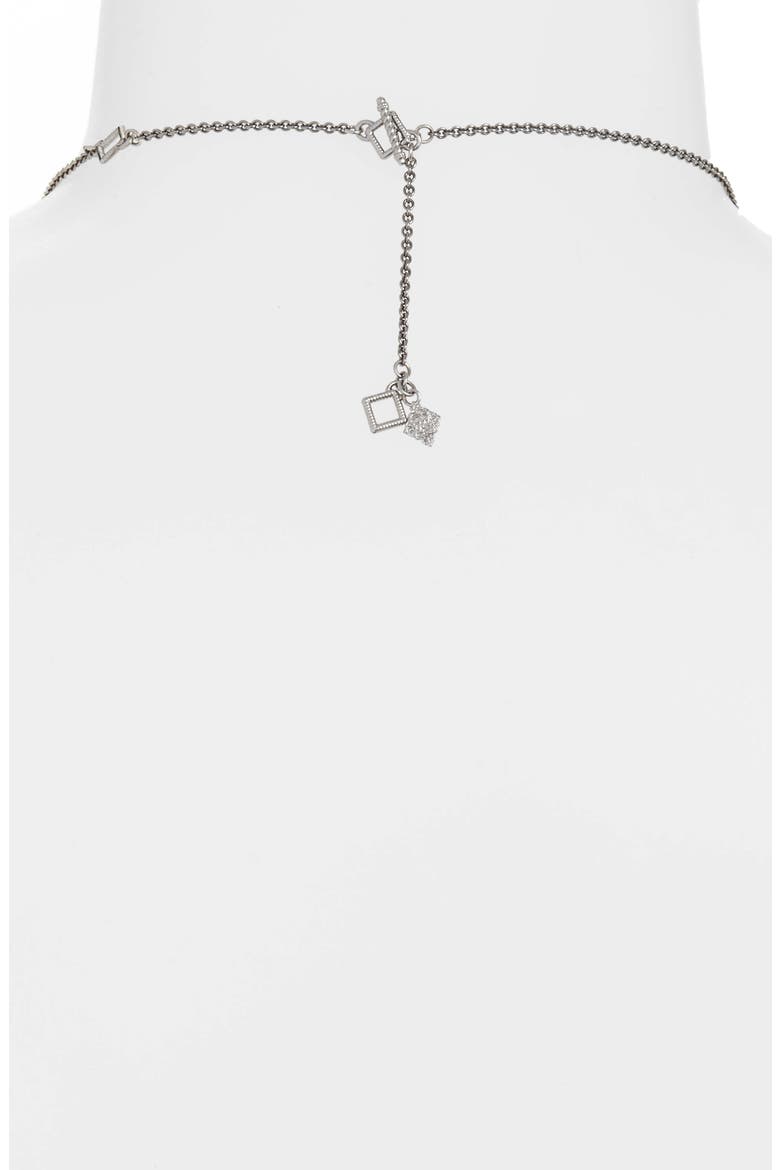 Old World Mixed Metal Station Chain Necklace, Alternate, color, SILVER