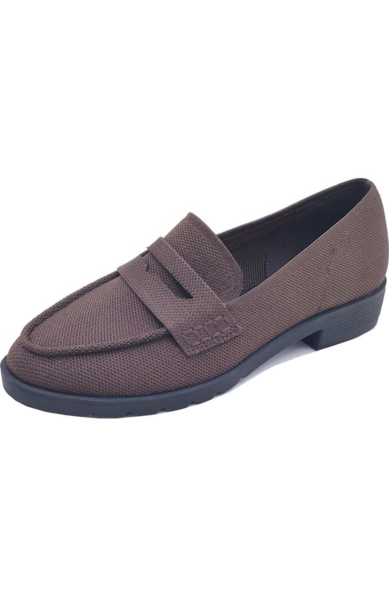 Reaction Kenneth Cole Feobe Knit Loafer, Alternate, color, Chocolate Knit