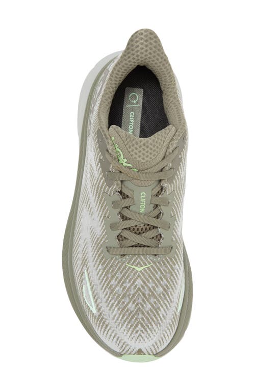 Hoka Clifton 9 Running Shoe In Green
