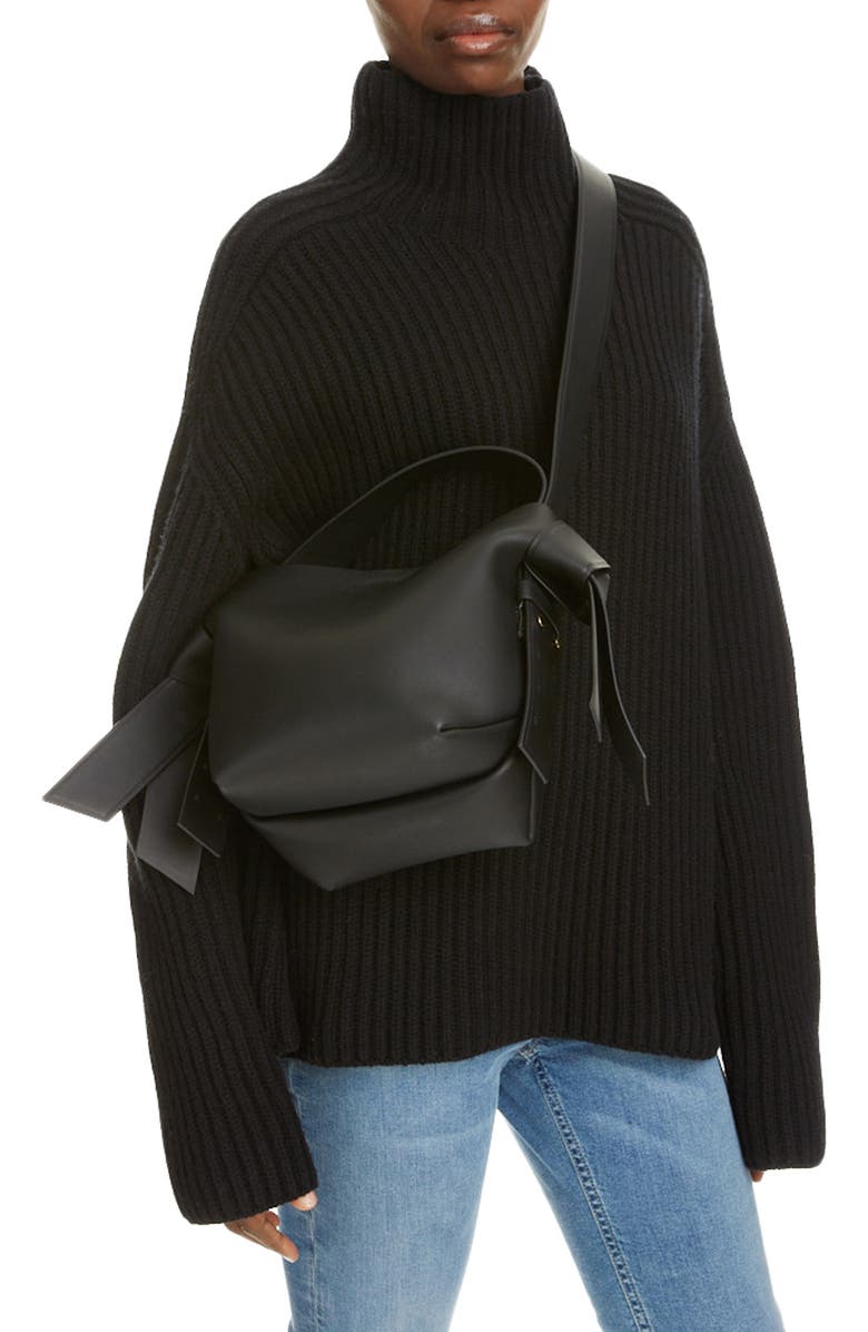 Acne Studios Midi Musubi Leather Bag, Alternate, color,