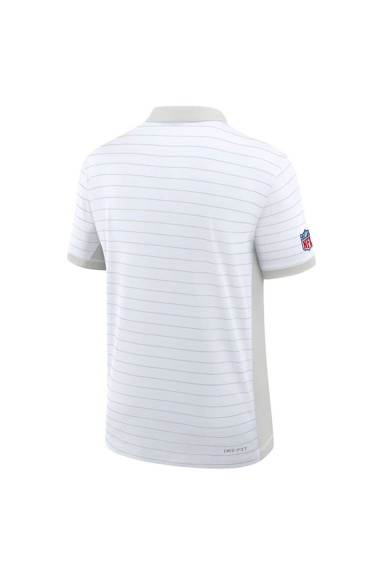 Men's Nike White Chicago Bears Sideline Victory Stripe Dri-FIT Polo, Alternate, color, White