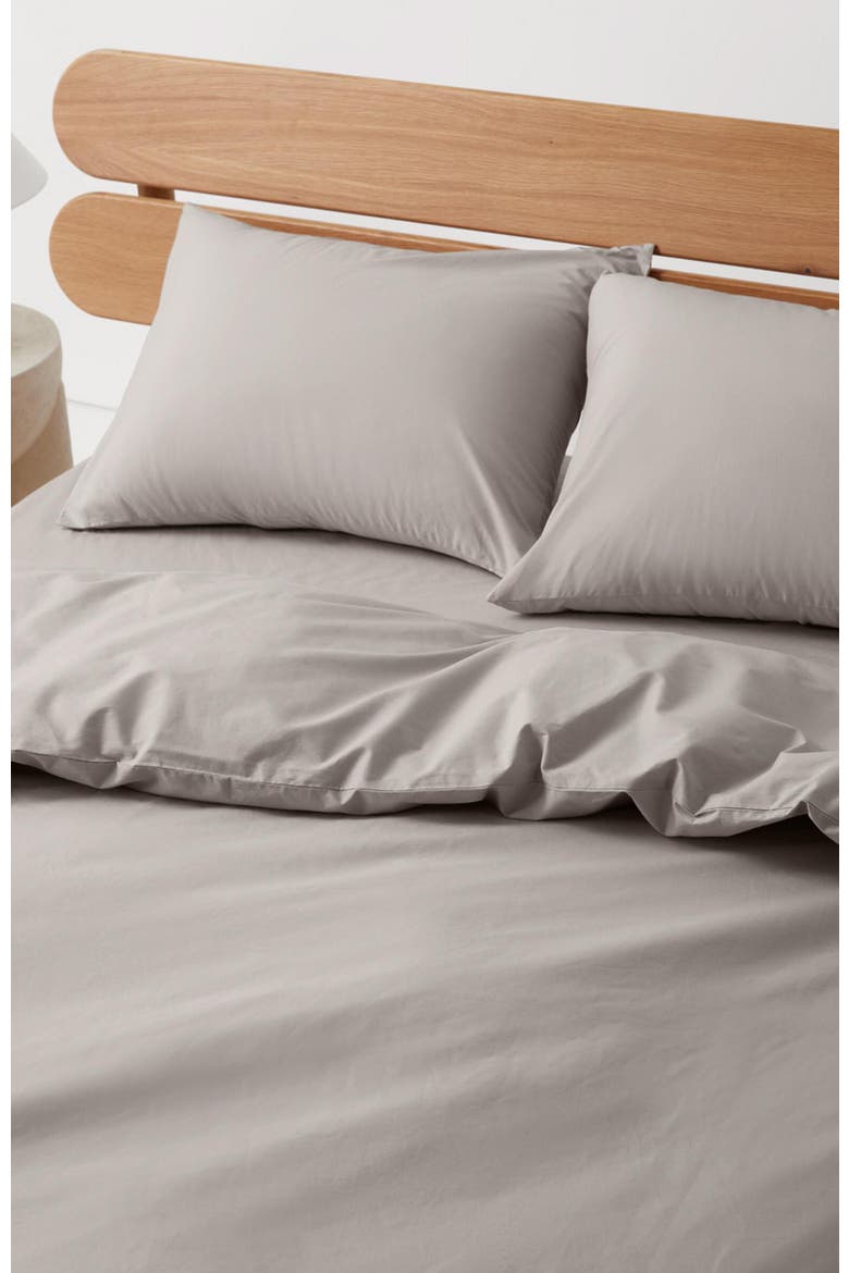 Organic Room Service Sateen Duvet Cover, Alternate, color, Dove Grey